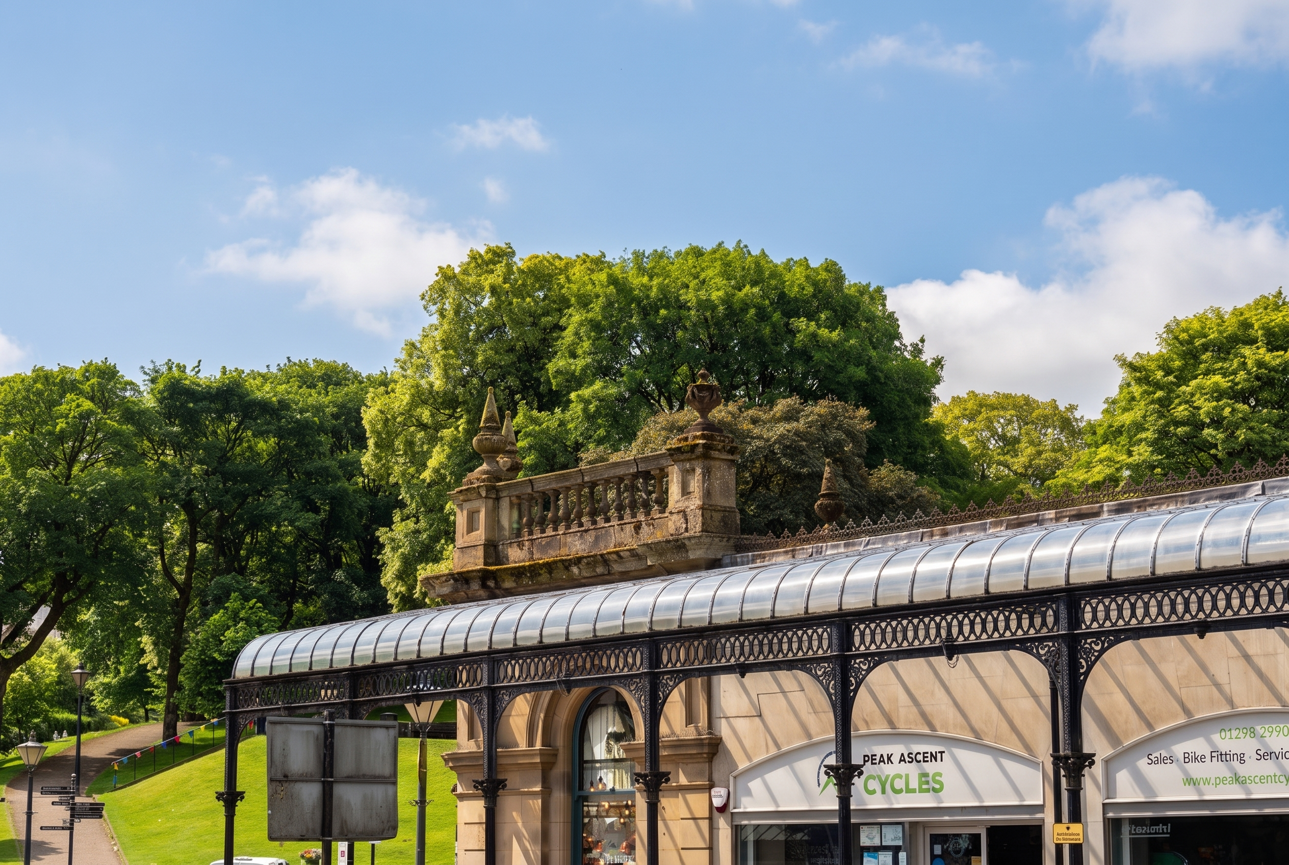 The Buxton Opera House, one of the town's best-known landmarks
